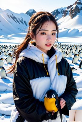 جيل الذكاء الاصطناعي~NATSUNE_AI- فتاة في القطب الجنوبي