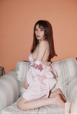 عارضة الأزياء الجميلة Su Keke er خادمة الزي الوردي الملابس الداخلية إغراء (41P)