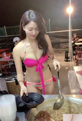 تأثير الوباء! لقد فوجئت برؤية فتاة جميلة ترتدي البيكيني تبيع حساء اللحم جين يين يين في السوق الليلي (20P)