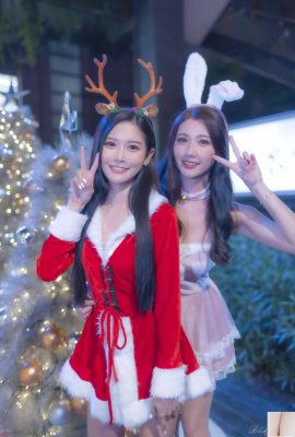 (فصل إضافي عن الأرجل الجميلة) عارضة الأزياء ذات الأرجل الطويلة Xu Huiling، فتاة عيد الميلاد ذات الكعب العالي والسيقان الجميلة (103P)