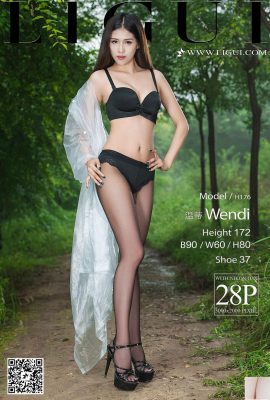 (LiGui Internet Beauty) 2017.09.05 عارضة الأزياء Jiajia ذات الكعب العالي الحريري الأسود وأرجل جميلة (29P)