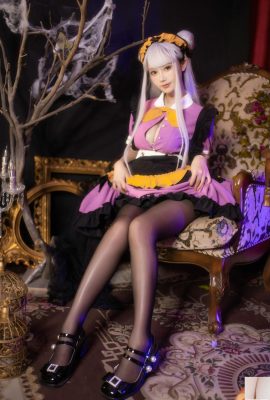 (مجموعة من الإنترنت) Girlmare Girl Mimi Hanyu “Halloween Black Silk Maid” VIP (36p)