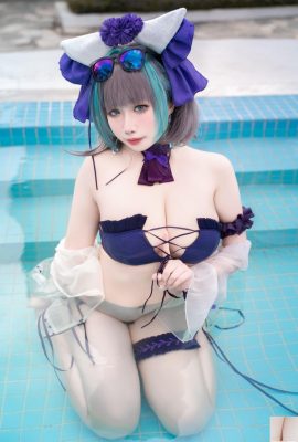 (مجموعة على الإنترنت) Girl Girl Sadako Peach “Cheshire Swimsuit” VIP الحصري (64p)