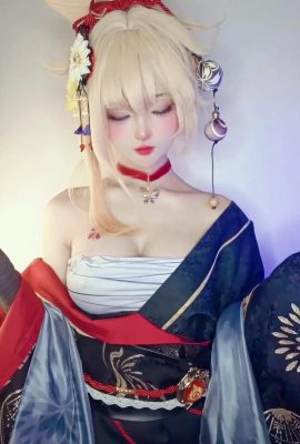 (مجموعة الإنترنت) Yamisung cosplay Yoimiya – Genshin Impact (51p)