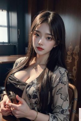 ★PATREON★ (AI Kaori) المجموعة 1 – فتاة جميلة ذات فستان أنيق