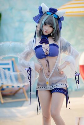 (مجموعة على الإنترنت) بانجني بانجني cosplay ملابس السباحة شيشاير – أزور لين (86P)