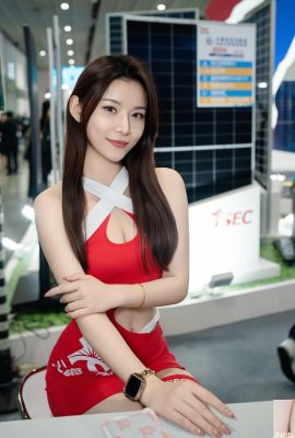 “Carrie Zi Ye” لطيفة ولكنها مثيرة ولها أخدود عميق ساخن سيجعل الناس يتألقون (10P)